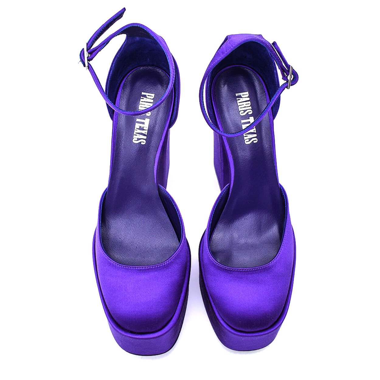 Paris Texas - Dalilah Purple Satin Platform Pumps 37.5